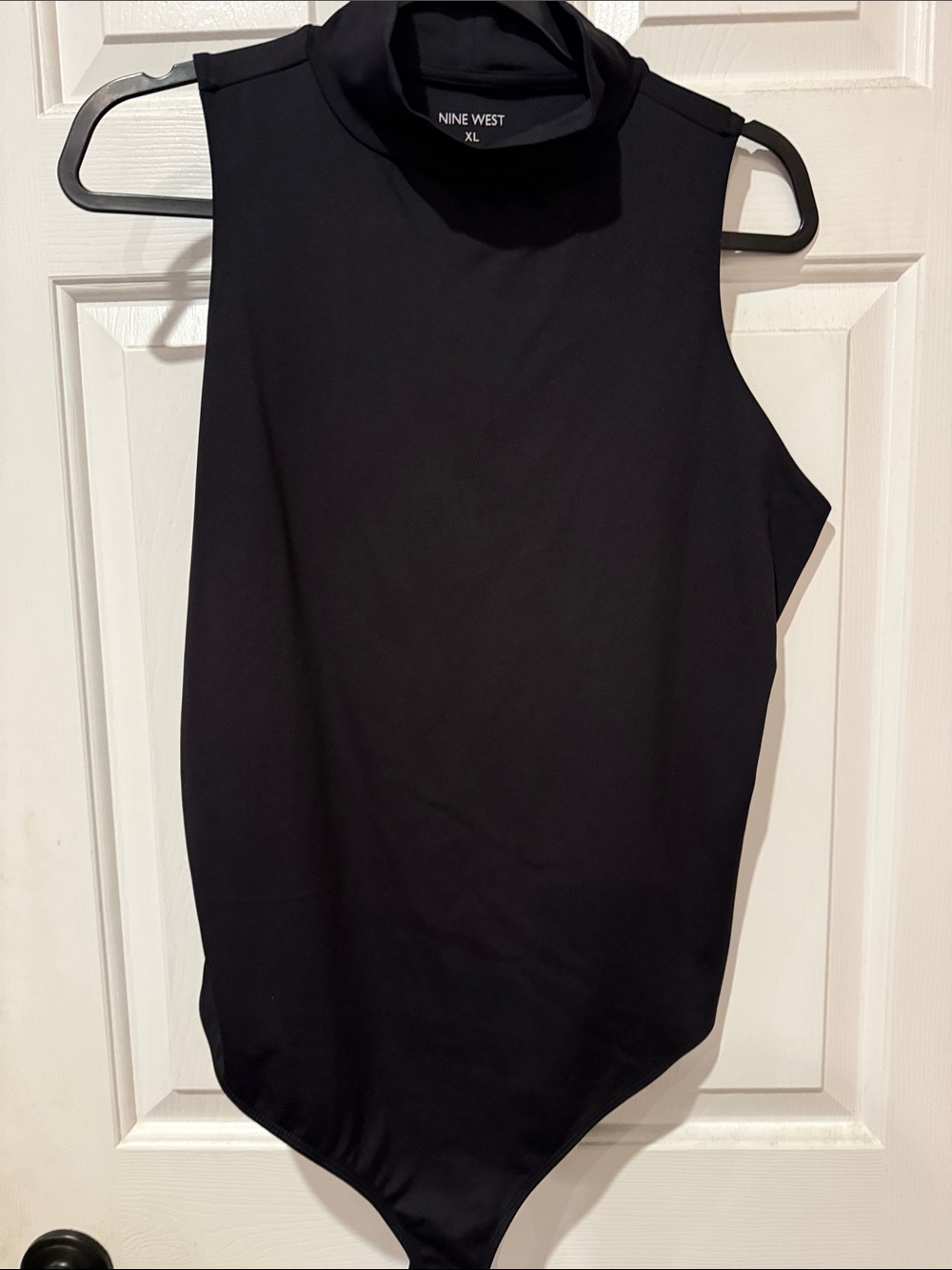 Nine West Black Sleeveless Mock Neck Bodysuit